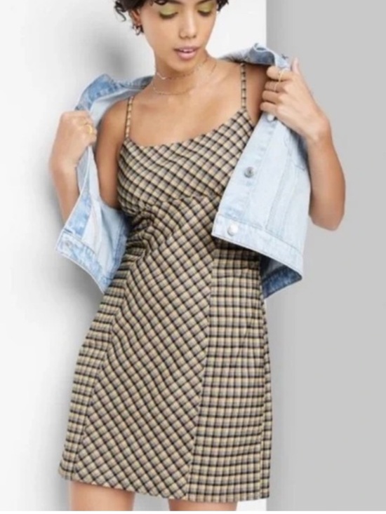 wild fable Dresses & Skirts - wild fable yellow and black plaid mini dress